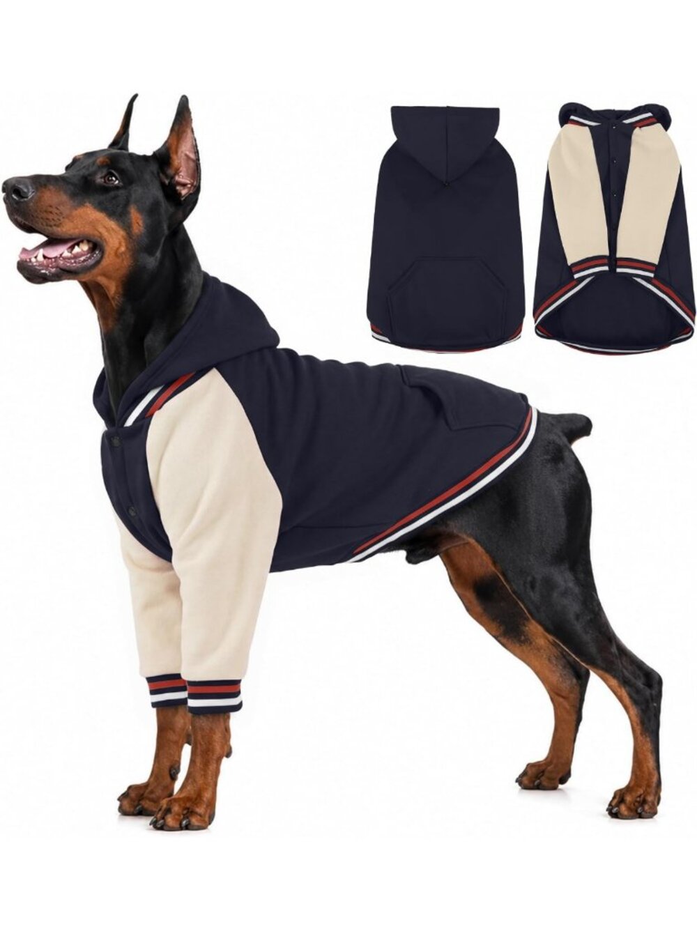 Cozy Fleece Dog Hoodie Sweater - Warm Apparel for Small to XL Dogs